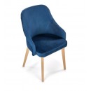 Стул HALMAR TOLEDO 2 Monolith 77 синий/дуб медовый